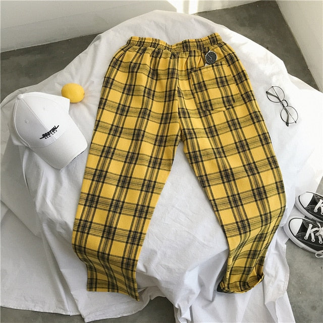 Privathinker Harajuku Plaid Pants For Women Trousers 2019 Streetwear Woman Harem Pants Autumn Ladies Causal Pants Plus Size