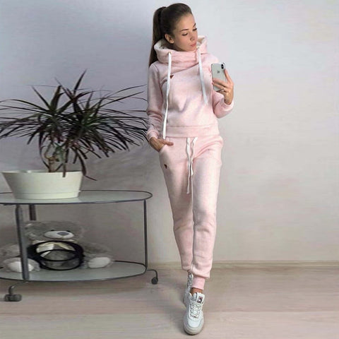 OEAK 2019 New Autumn Winter Women Sets Tracksuit Female Long Sleeve Pullover Jackets Pants Two Piece Set Warm Outfits Suit