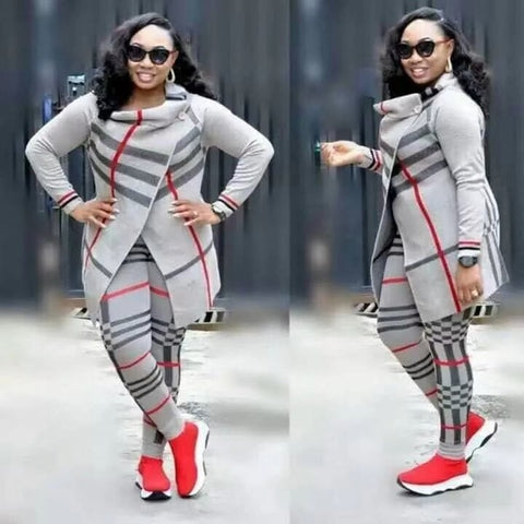 2 Two Piece Set Women track suit tops and pants hooded suit fashion plaid jogging femme sets two piece outfits sweat suits