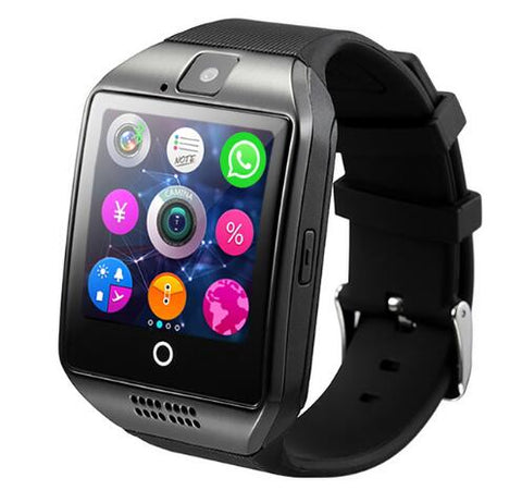 Bluetooth Smart Watch men Q18 With Camera Facebook Whatsapp Twitter Sync SMS Smartwatch Support SIM TF Card For IOS Android