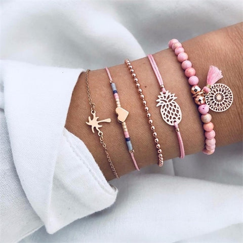 IPARAM Bohemian Shell Map Turtle Bracelet Set 2019 Retro Geometric Statement Female Glamour Fashion Jewelry Jewelry Gift